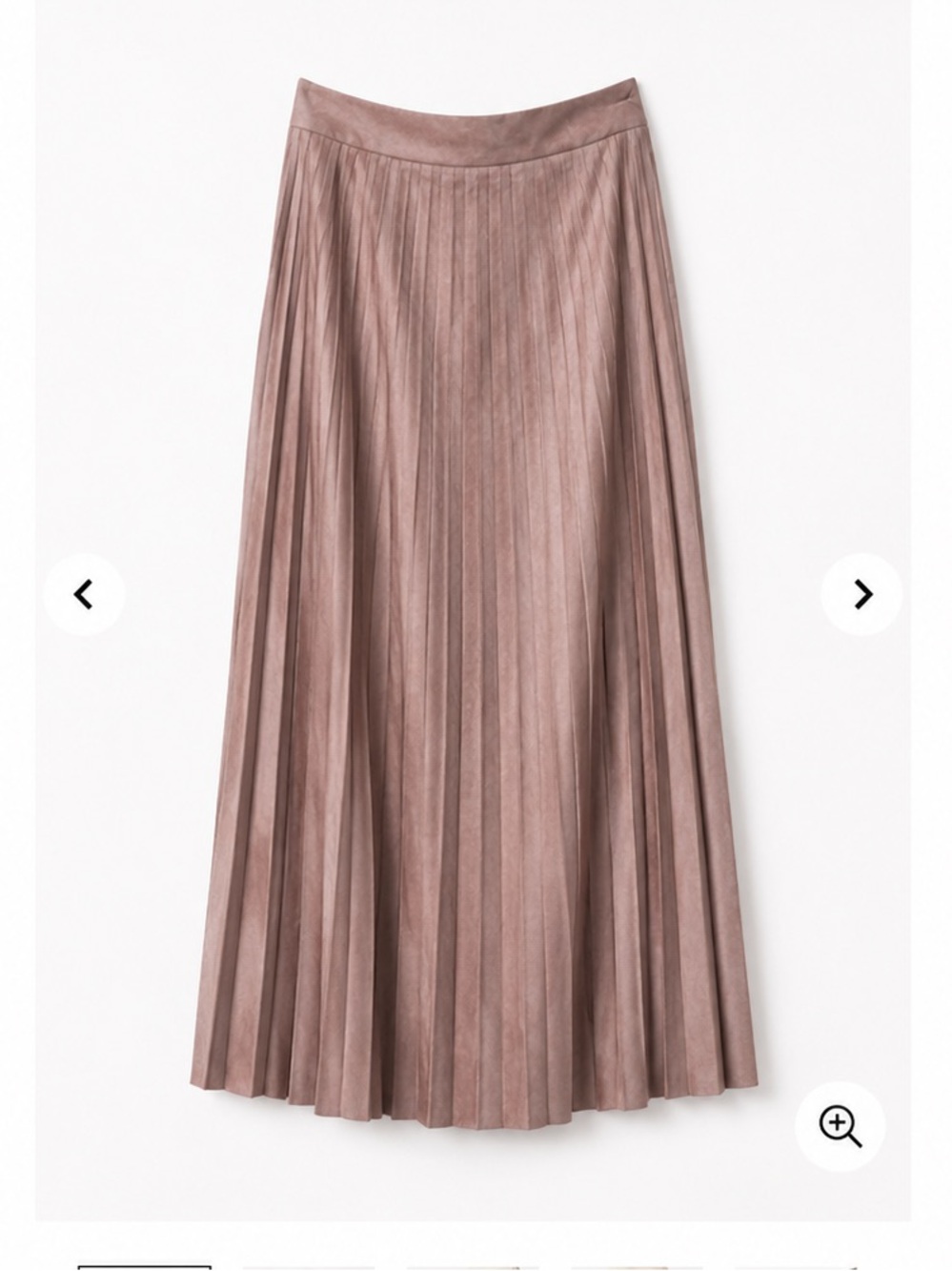 Pleated Midi Skirt in brown
